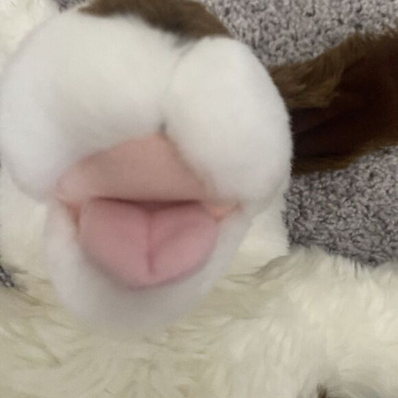 Build a Bear 16” Brown & White Spotted Happy Puppy Dog Plush Animal Posable Ears - Picture 6 of 7